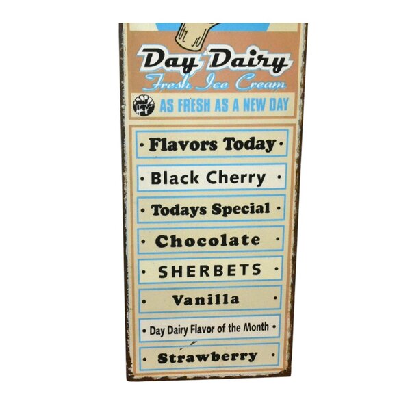 Tin Vintage Look Ice Cream Signs Kitchen Dining Decor Country Farmhouse - Picture 5 of 7